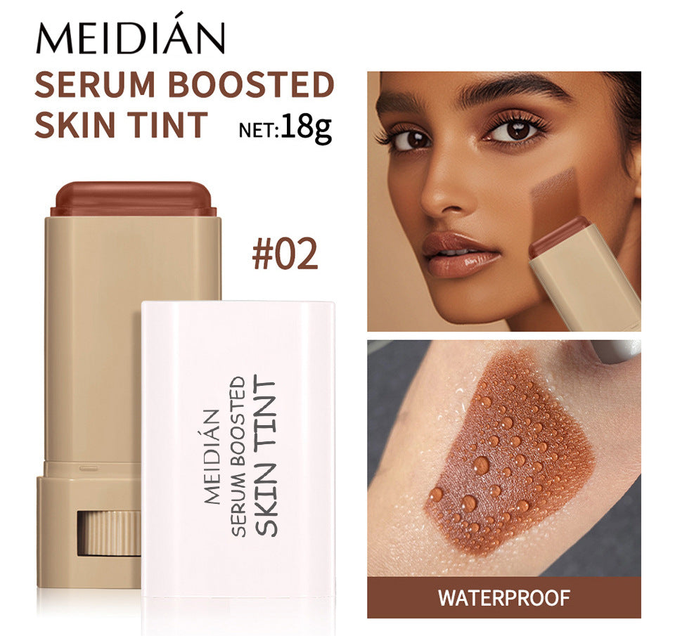 1/2 Uds. Barra de tinte de piel resistente al agua nutritiva suero teñido sólido base bálsamo cara teñida contorno de cara palo Maquillaje facial