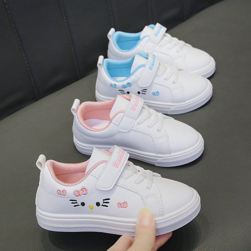 Girls 6 small white shoes Korean children's board shoes 11 single shoes primary school students fashion children's shoes 13 casual sneaker 15 years old