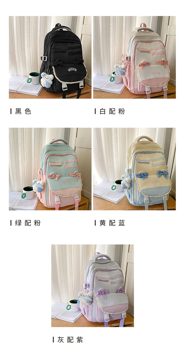 Wholesale Backpack Travel New Korean Style Fashion Large Capacity Junior High School and High School Student School Bag Leisure Travel School Bag