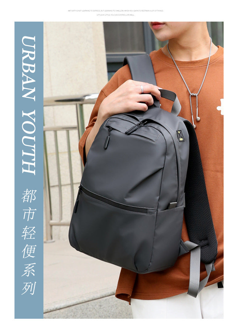 Large Capacity Schoolbag Junior High School Business Backpack Men's Advanced Sense Computer Bag Simple Lightweight New Cross-border Backpack