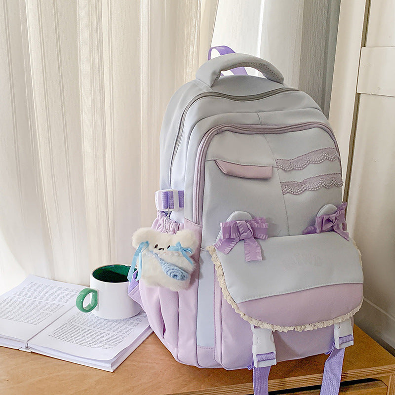 Wholesale Backpack Travel New Korean Style Fashion Large Capacity Junior High School and High School Student School Bag Leisure Travel School Bag