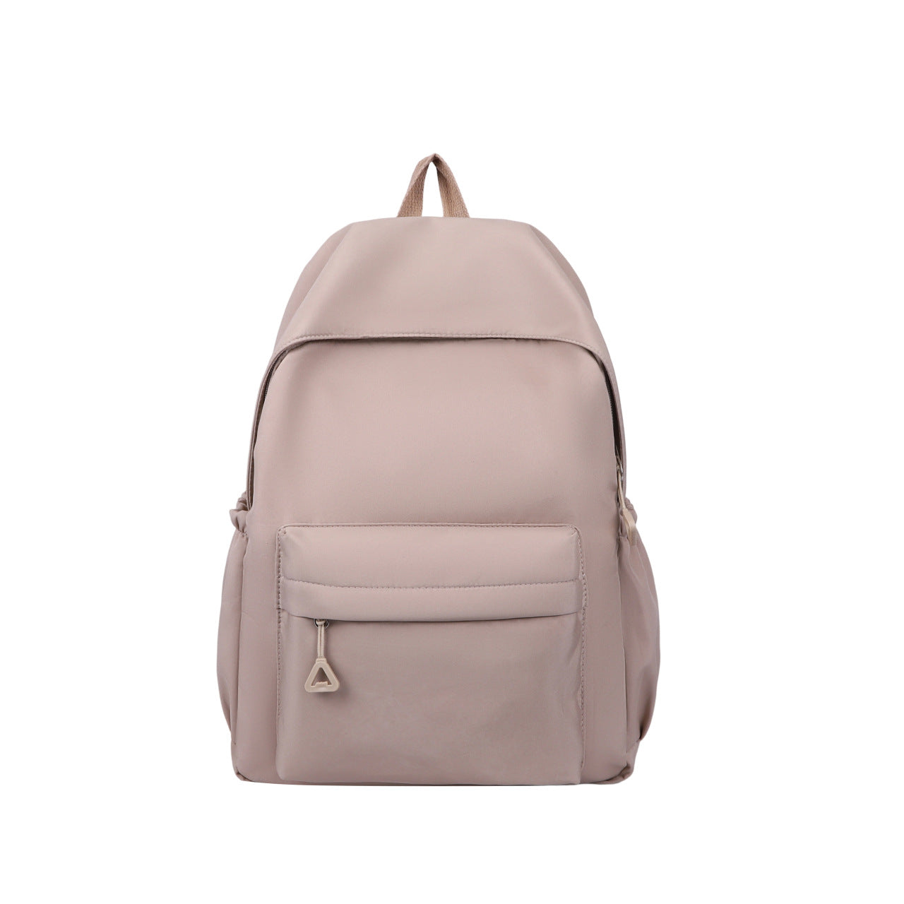Solid Color Simple Backpack with Printable Logo Casual Canvas Backpack Large Capacity Junior High School Student High School Student Bag