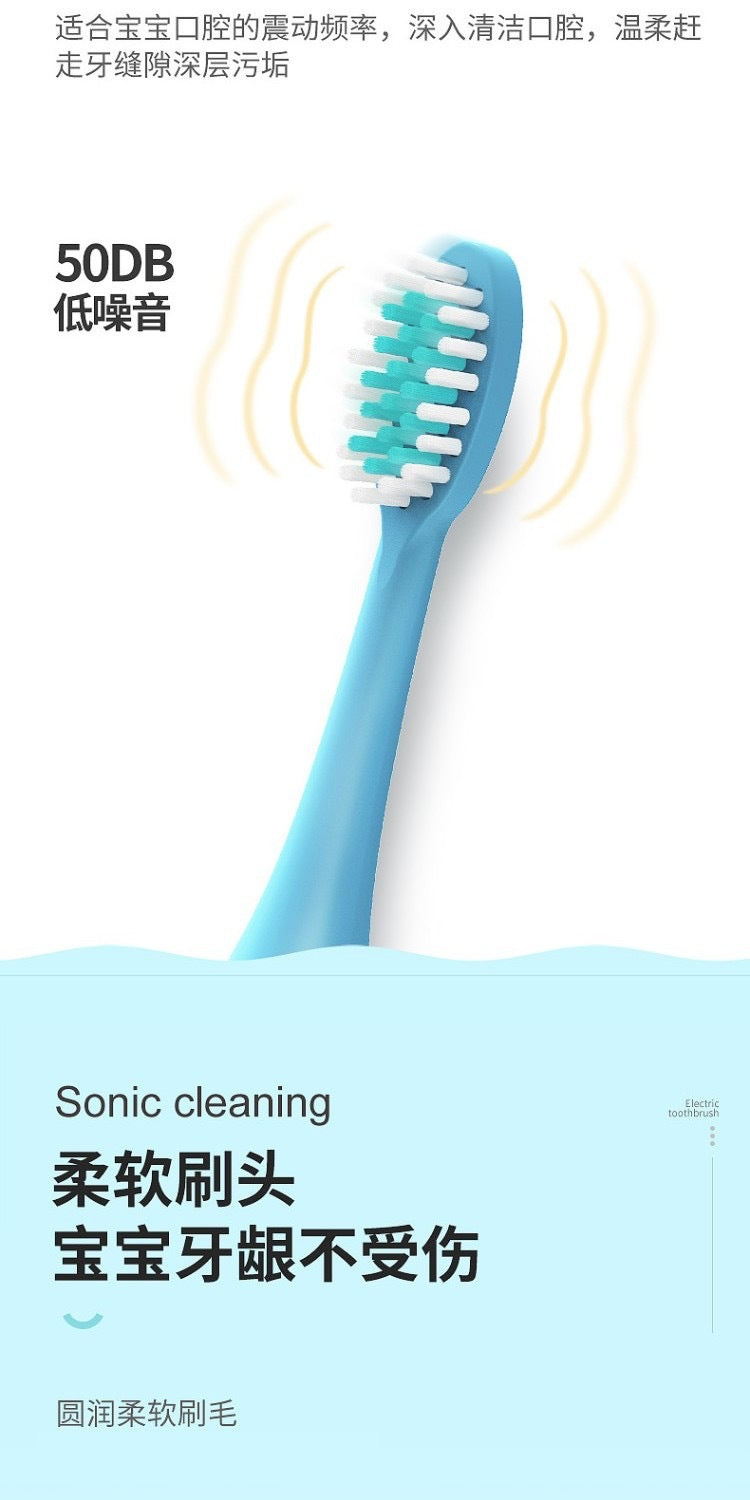 Cepillo de dientes eléctrico para niños, venta al por mayor, pelo suave de dibujos animados, IP7, resistente al agua, vibración ultrasónica, regalos