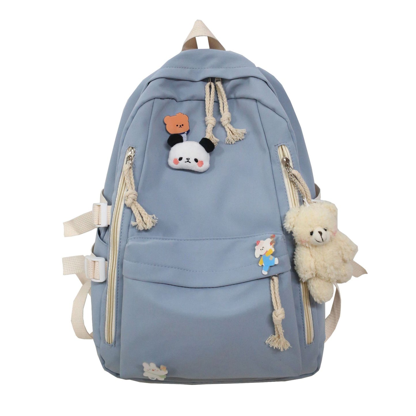 Japanese-Style Ins School Bag for Middle School Girls, High School Students, and College Students, Large Capacity, Simple Backpack, Double Shoulder Bag
