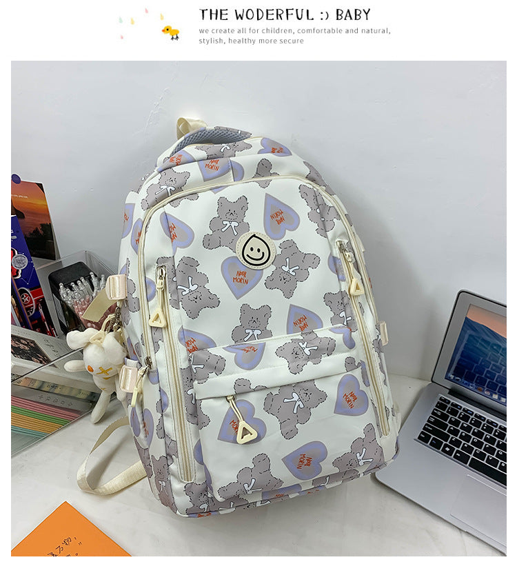 Student Schoolbag Japanese Style Simple Korean Style Backpack for Middle School Students and College Students Girls Cute Casual All-match Backpack