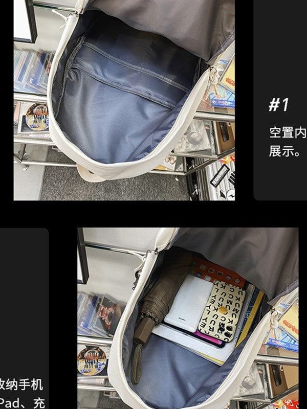 School Bag Female Campus Trendy Backpack 2025 New College Student Simple Junior High School High School Backpack Male Commuter Computer Bag