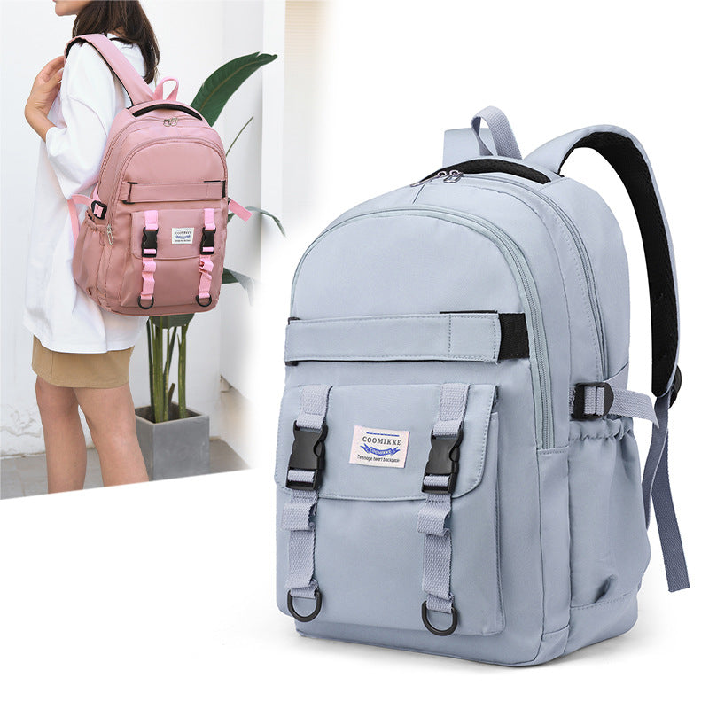 New high-looking schoolbag female primary school student Junior High School High School large capacity backpack youth vitality simple casual backpack
