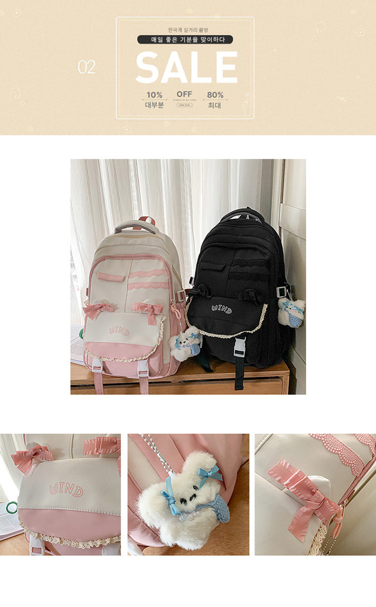 Wholesale Backpack Travel New Korean Style Fashion Large Capacity Junior High School and High School Student School Bag Leisure Travel School Bag