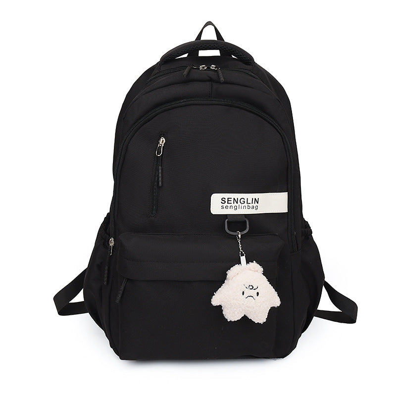 Schoolbag Female College Students High School Students Large Capacity College Style Backpack Simple Casual Sports Korean Couple Backpack