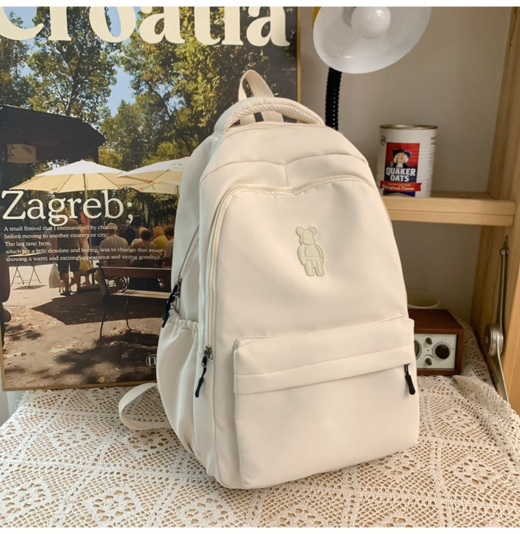 Simple Youth Campus Schoolbag Fashion Trend College Student Backpack Nylon Breathable Class Commuter Women Backpack