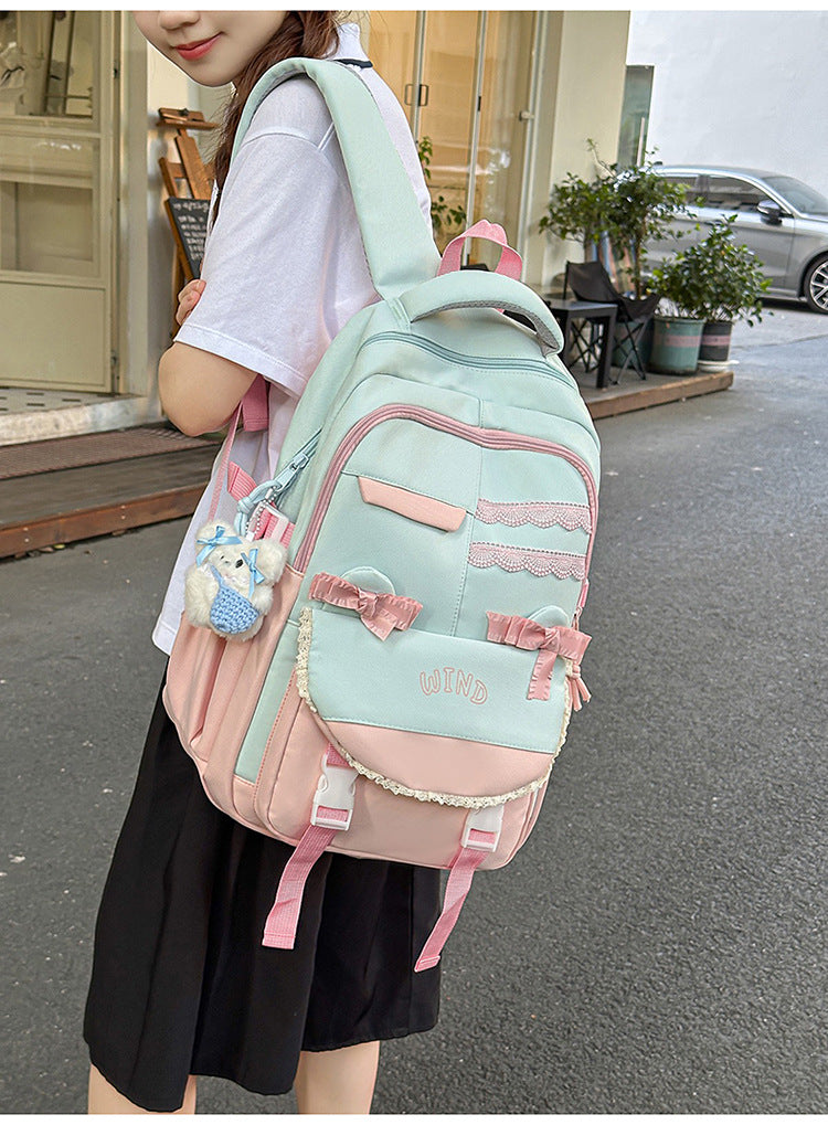 Wholesale Backpack Travel New Korean Style Fashion Large Capacity Junior High School and High School Student School Bag Leisure Travel School Bag