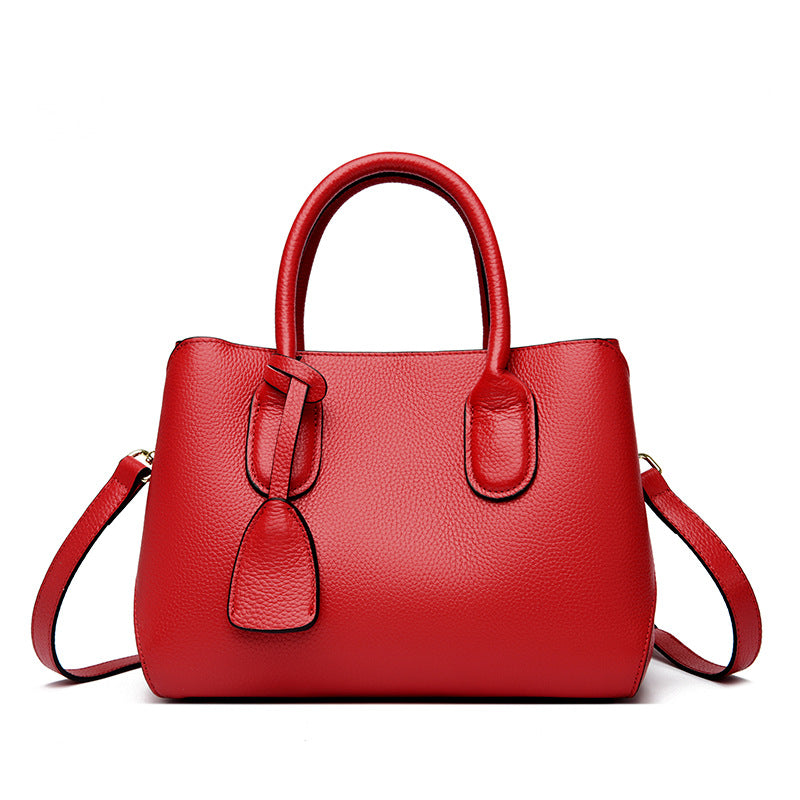 Genuine Leather Tote Bag High-end Large Capacity Women's Bag 2025 New Top Layer Cowhide Women's Bag Commuter Shoulder Crossbody Bag