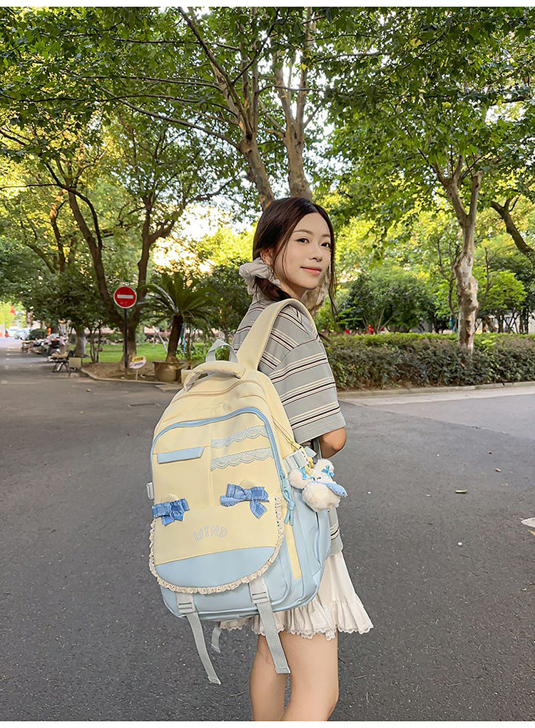 Wholesale Backpack Travel New Korean Style Fashion Large Capacity Junior High School and High School Student School Bag Leisure Travel School Bag