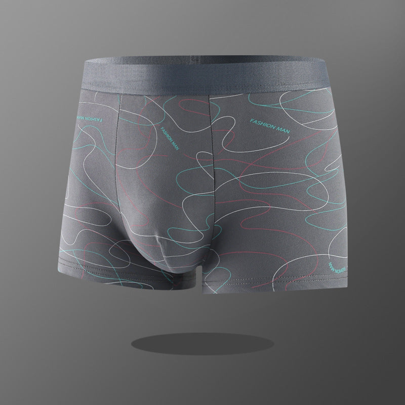 [Factory Direct Supply] Men's Underwear Men's Boxer Youth Mid-Waist Boxer Boys Large Size Pants Shorts Head