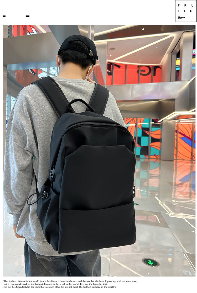 New Nylon Backpack Men's Computer Bag Men's Casual Senior high school College Student Schoolbag Simple Travel Backpack Wholesale
