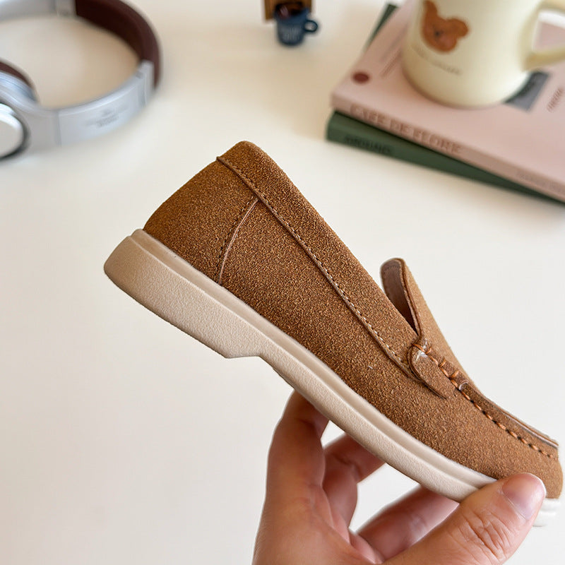 Children's Beanie Shoes, British Style Retro Loafers, Boys' Casual Leather Shoes, Little Girls' Casual Shoes, Kidsren's Shoes