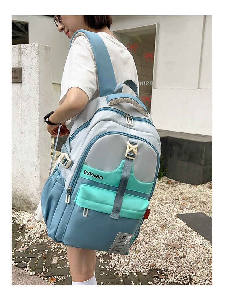 Schoolbag Women's Korean-style Harajuku Backpack Campus Style Junior High School Senior high school Student Schoolbag Simple Fashionable Large Capacity Backpack
