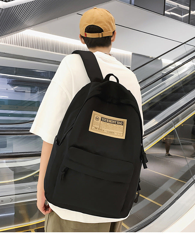 School Bag Female Campus Trendy Backpack 2025 New College Student Simple Junior High School High School Backpack Male Commuter Computer Bag
