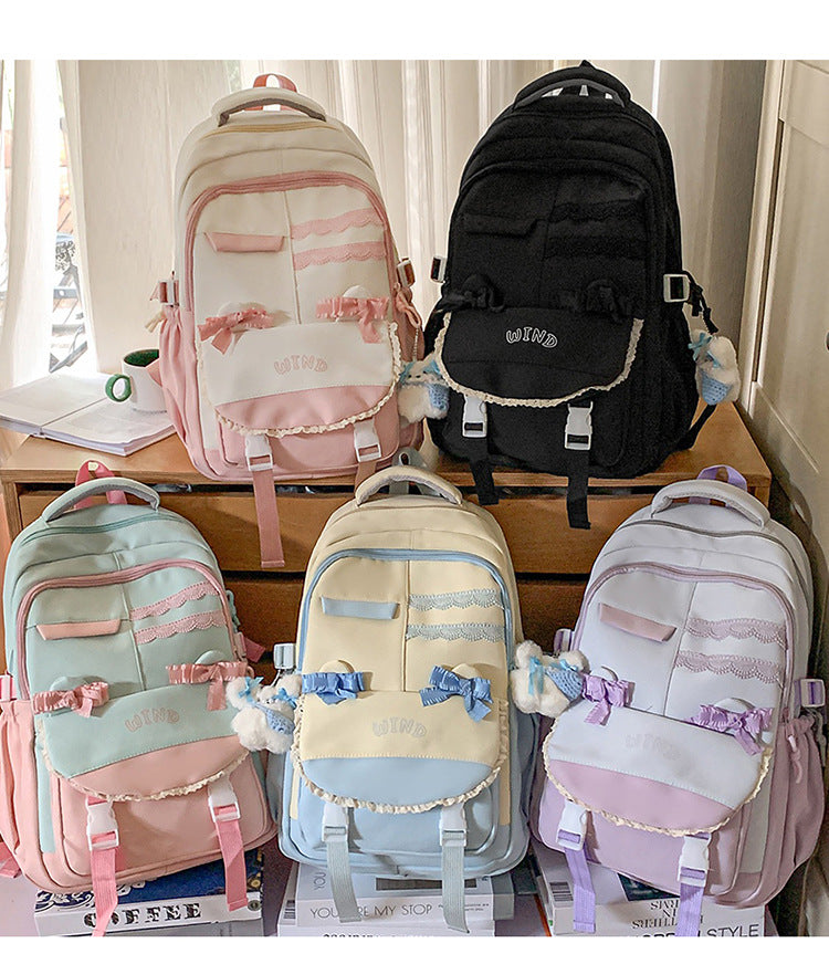 Wholesale Backpack Travel New Korean Style Fashion Large Capacity Junior High School and High School Student School Bag Leisure Travel School Bag