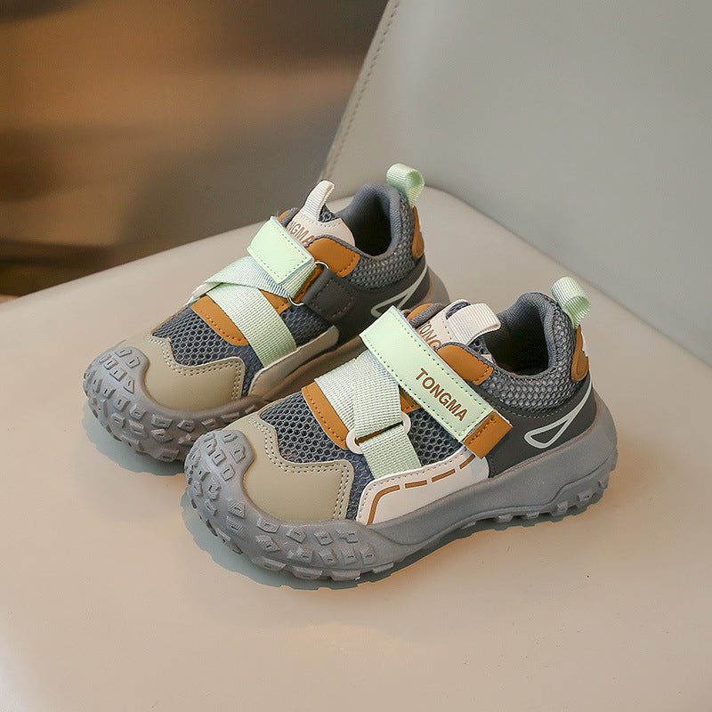 Children's Single Mesh Sports Shoes 2025 Summer New Soft Sole Non-Slip Breathable Fashion Versatile Casual Shoes for Middle and Large Children