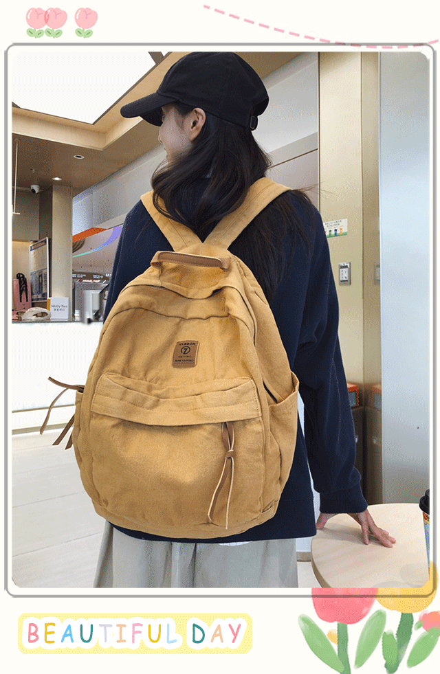 Schoolbags for Men and Women, Backpacks for Middle and High School Students, Travel Lightweight Backpacks, Large-Capacity Casual Canvas Travel Bags