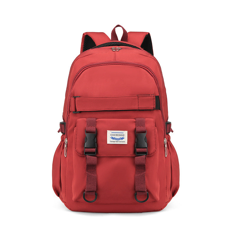 New high-looking schoolbag female primary school student Junior High School High School large capacity backpack youth vitality simple casual backpack
