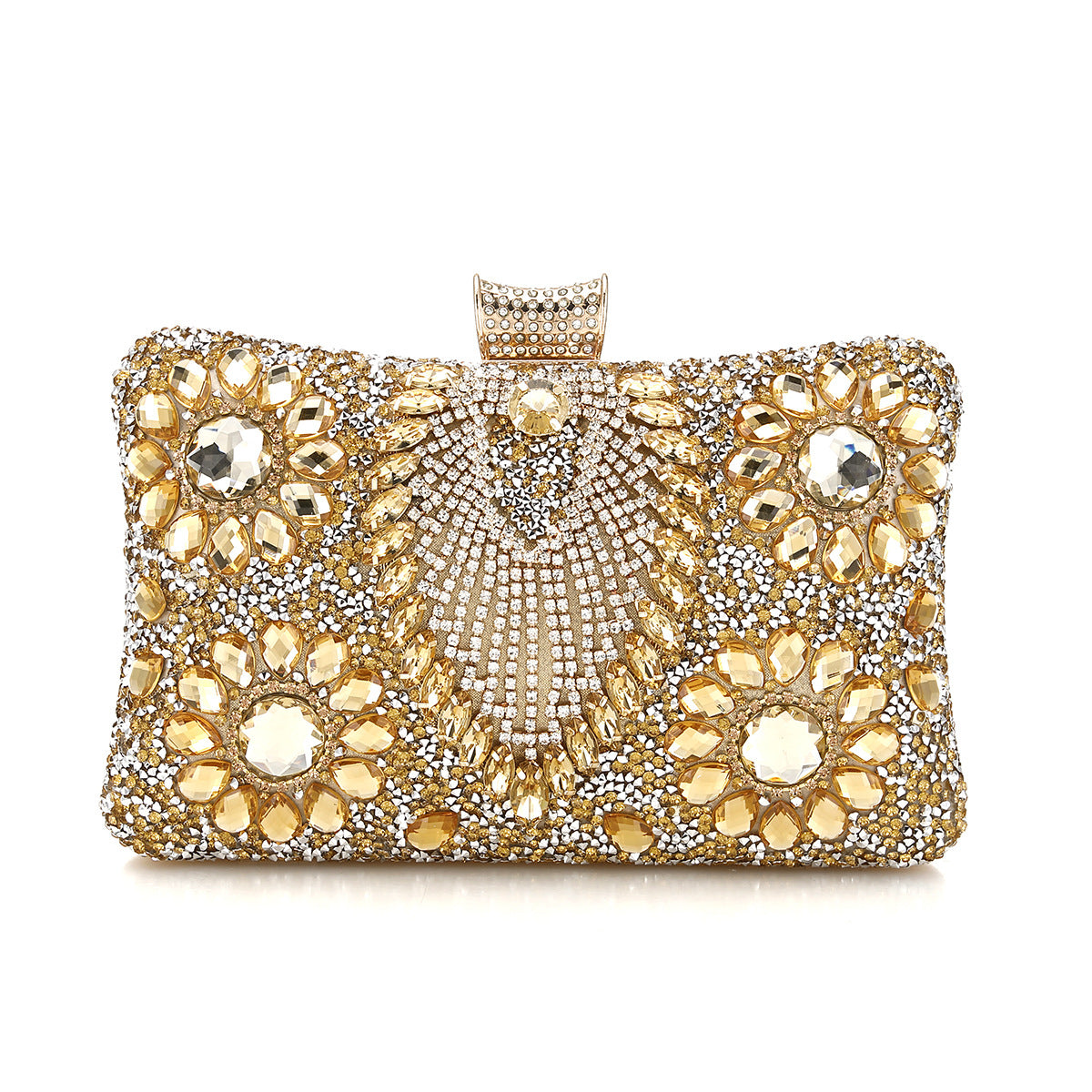 Cross-Border New Women's Evening Bag, European and American Clothing, Versatile Evening Bag, Inlaid Hand-Held Shoulder Bag, Cross-Body Hand-Held Women's Bag