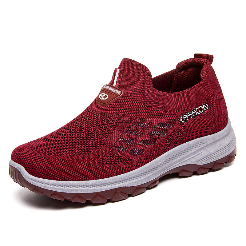 Women's Walking Shoes, Spring New Models, Foreign Trade Women's Shoes Wholesale, Breathable Slip-On Soft-Soled Shoes for Middle-Aged and Elderly Mothers, Dropshipping