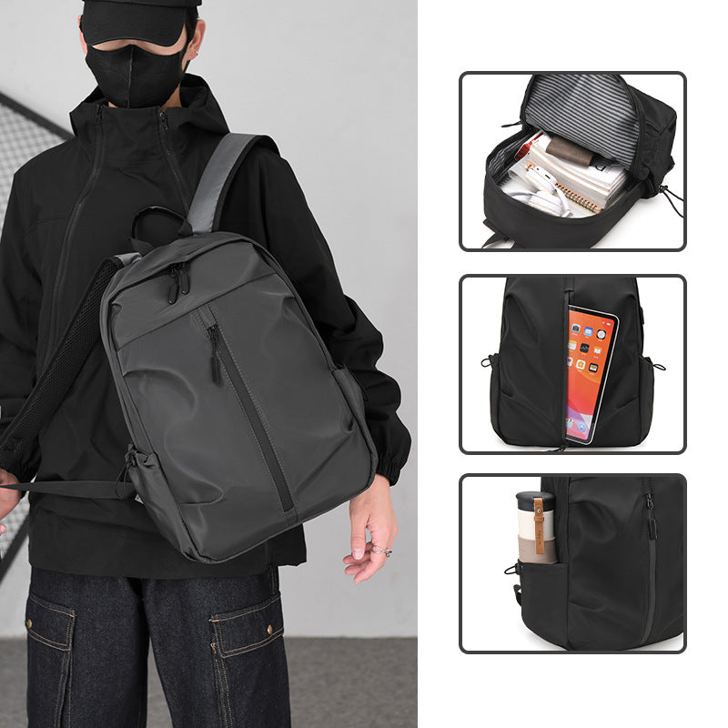 2025 New Backpack Men's Large Capacity Backpack Business Commuter Travel Bag Student Schoolbag Computer Bag