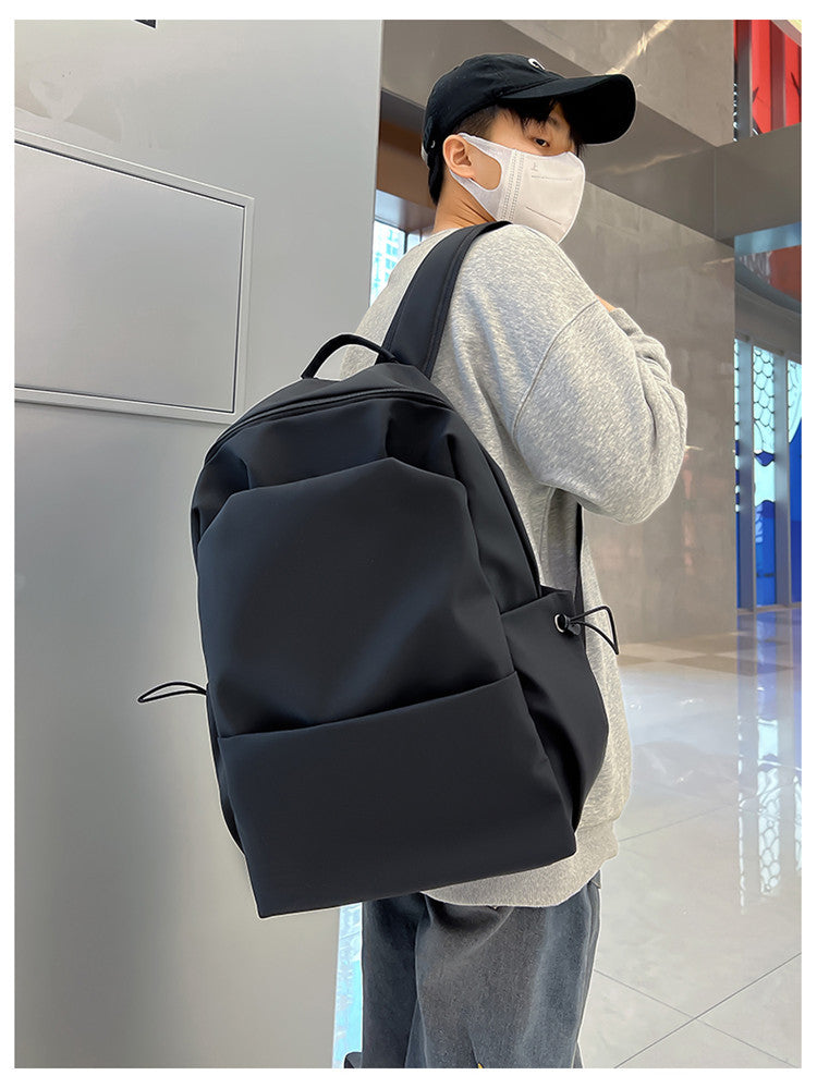 New Nylon Backpack Men's Computer Bag Men's Casual Senior high school College Student Schoolbag Simple Travel Backpack Wholesale