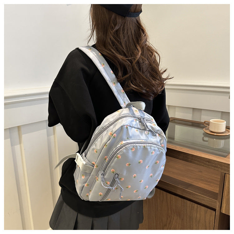 Fashionable and Simple Printed Backpack, Trendy and Trendy, Lightweight, Large-Capacity, Personalized School Bag for Middle School Students, Women's Backpack