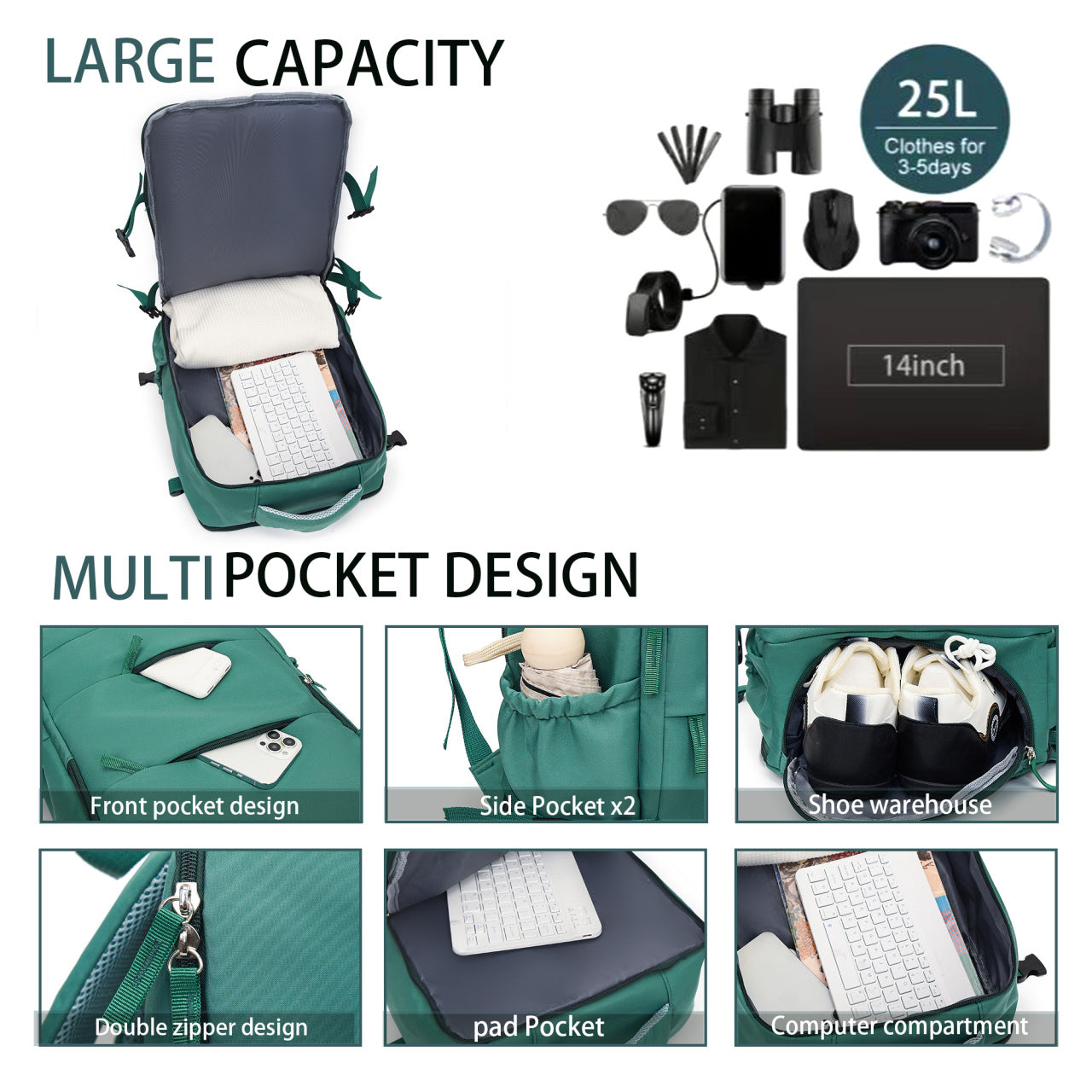 Cross-Border Popular College Student Backpack Amazon Popular Oxford Cloth Outdoor Travel Bag Notebook Backpack