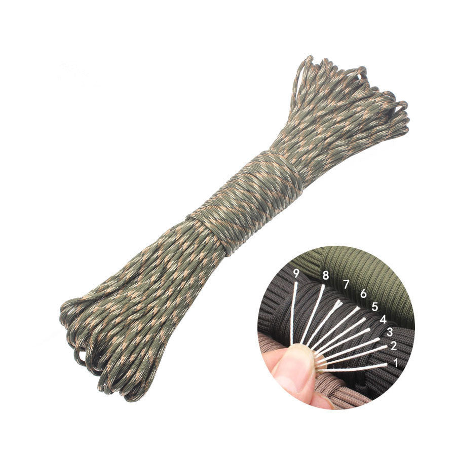 7-core 4mm umbrella rope polypropylene fiber multi-function mountaineering paratrooper traction rope life-saving equipment fixed safety umbrella rope