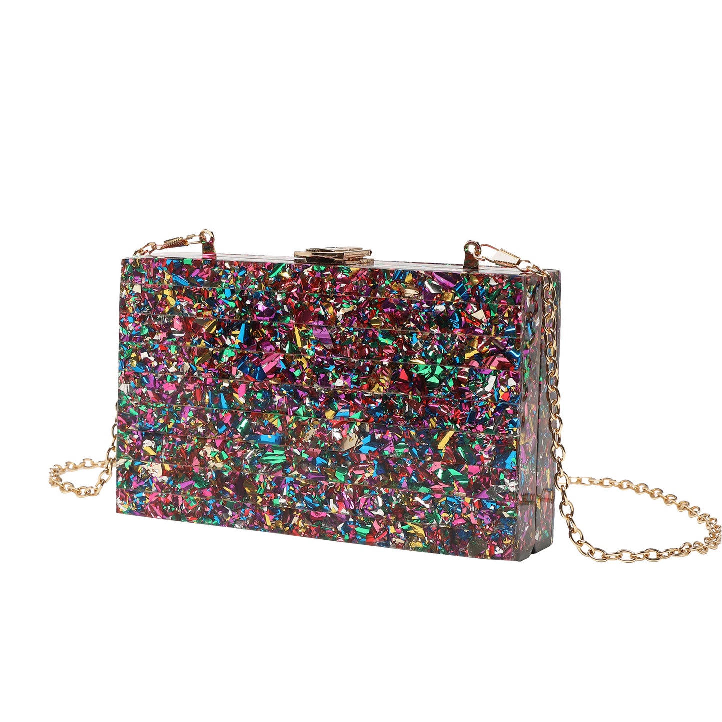 2023 new evening bag fashion striped stitching Pearl acrylic clutch cross-border Amazon exclusive