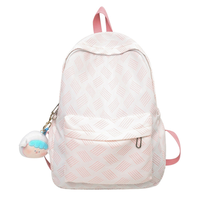 Ins Fresh and Sweet Student Schoolbag New Women's Bag Quilted Simple Backpack Casual Versatile Backpack