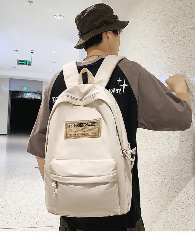 School Bag Female Campus Trendy Backpack 2025 New College Student Simple Junior High School High School Backpack Male Commuter Computer Bag