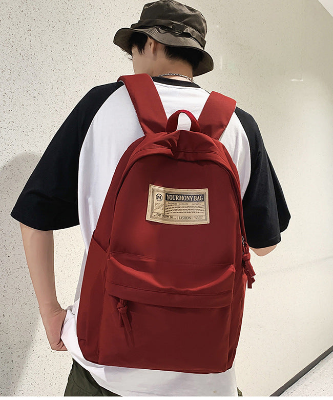 School Bag Female Campus Trendy Backpack 2025 New College Student Simple Junior High School High School Backpack Male Commuter Computer Bag