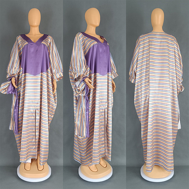 Cross-Border Dresses Amazon Best-Selling Plus-Size Women's Clothing African Fashion Ethnic Style Robe 8905