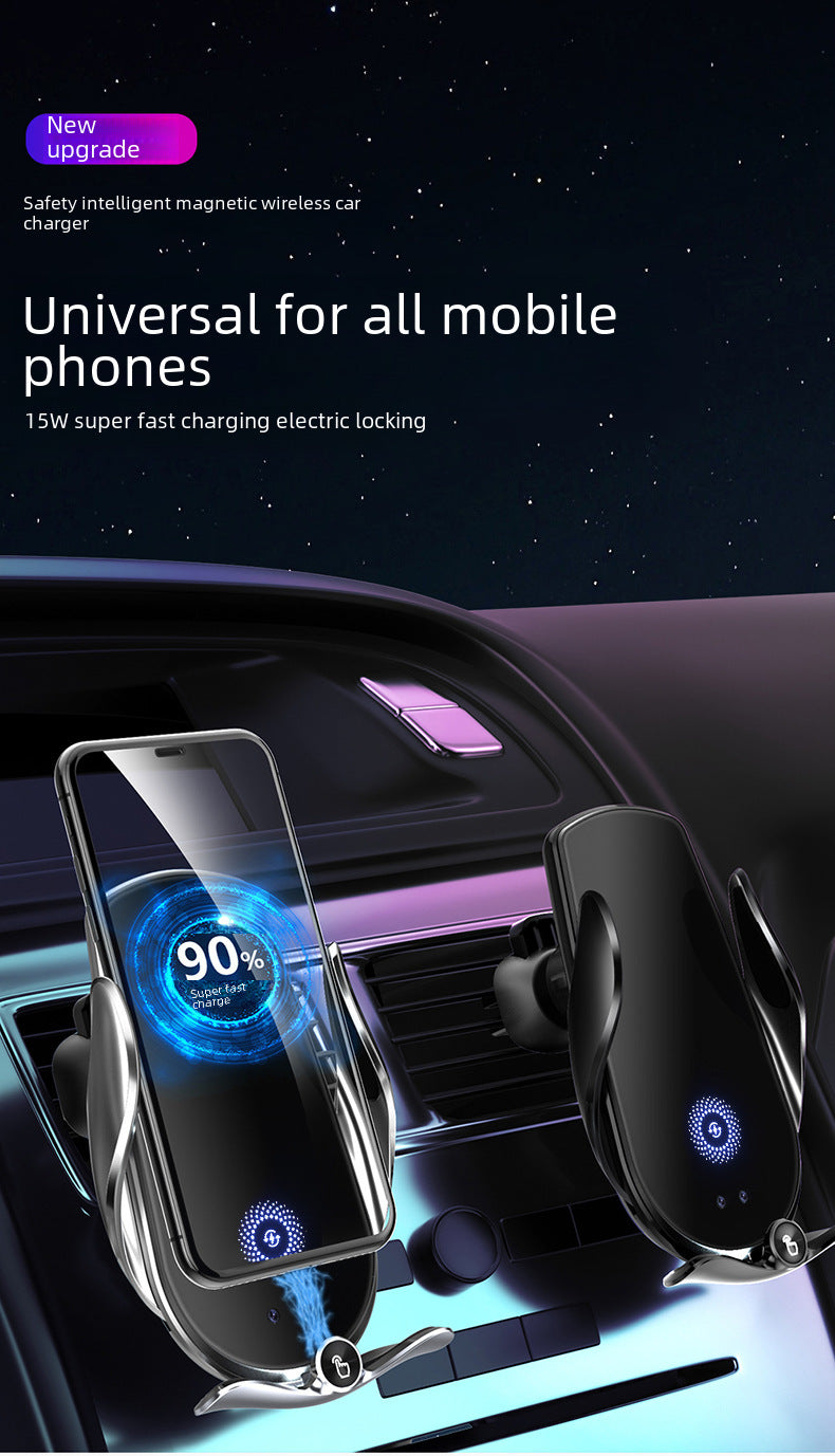 Magic clip M123 car wireless charger mobile phone bracket automatic induction electric clamping navigation bracket car bracket
