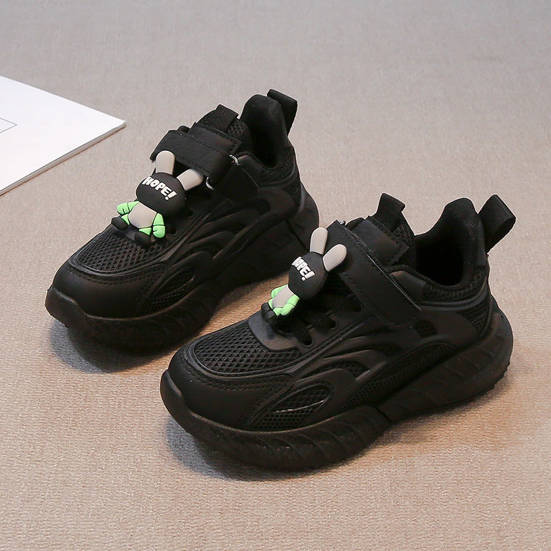Children's shoes 2025 spring and autumn new lightweight running shoes children's sneaker mesh breathable boy's father shoes