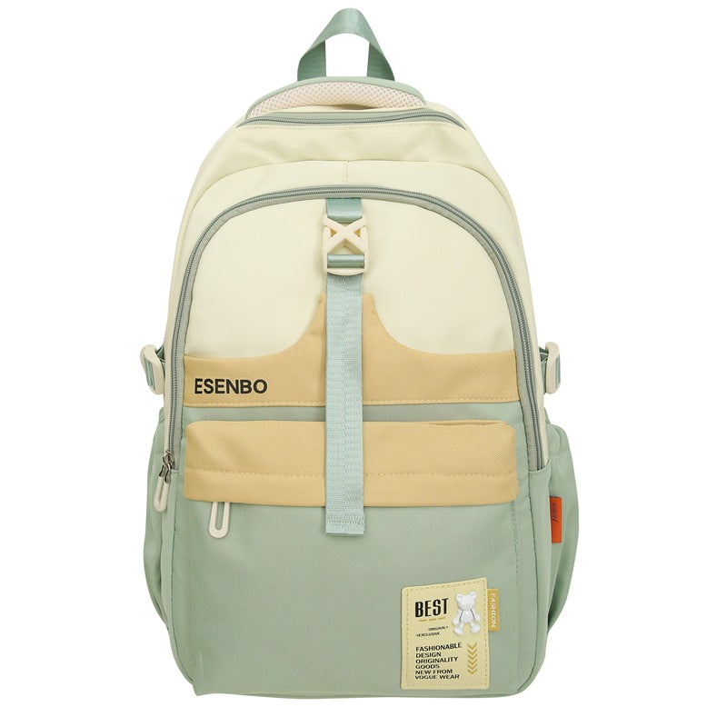 Schoolbag Women's Korean-style Harajuku Backpack Campus Style Junior High School Senior high school Student Schoolbag Simple Fashionable Large Capacity Backpack