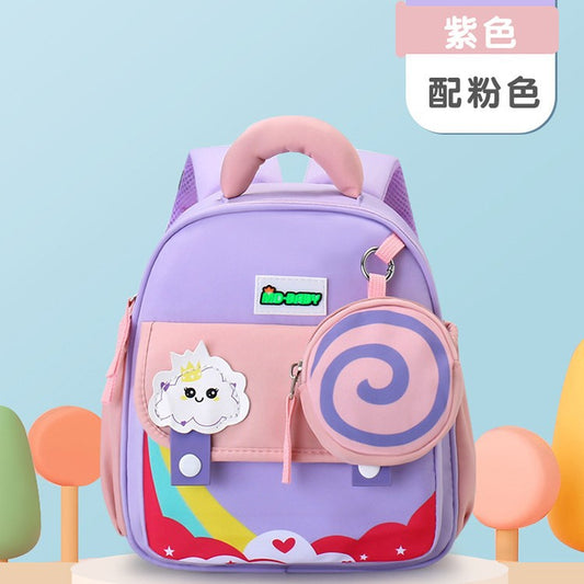 2025 New Kindergarten Schoolbag Boys and Girls Backpack Cartoon Cute Ultra-light Lightweight Large Capacity Casual Backpack