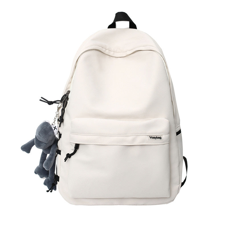 Backpack Men's and Women's Simple Large Capacity Travel Backpack Women's Casual Trendy Cool Junior High School Student Senior high school College Student Schoolbag