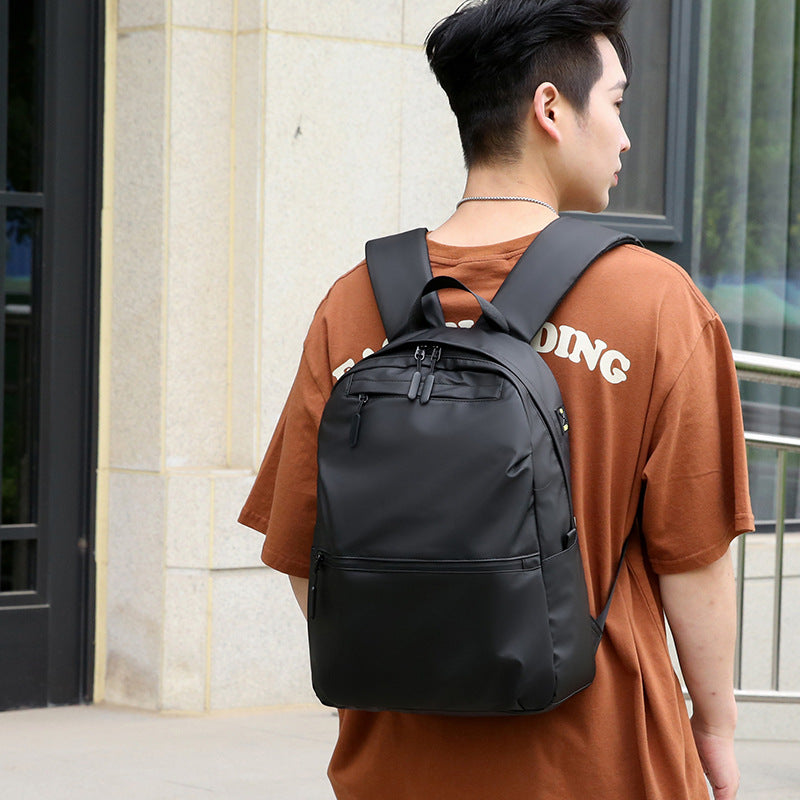 Large Capacity Schoolbag Junior High School Business Backpack Men's Advanced Sense Computer Bag Simple Lightweight New Cross-border Backpack