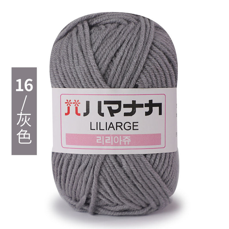 Four and a half two milk cotton 4 strand doll thread Korean cotton medium thick baby wool crochet hand thread wholesale