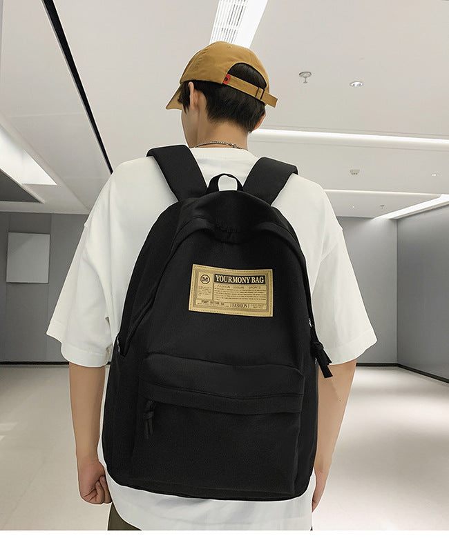 School Bag Female Campus Trendy Backpack 2025 New College Student Simple Junior High School High School Backpack Male Commuter Computer Bag