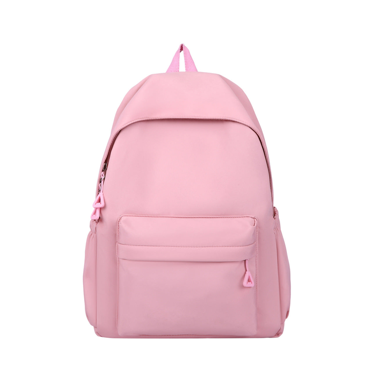 Solid Color Simple Backpack with Printable Logo Casual Canvas Backpack Large Capacity Junior High School Student High School Student Bag
