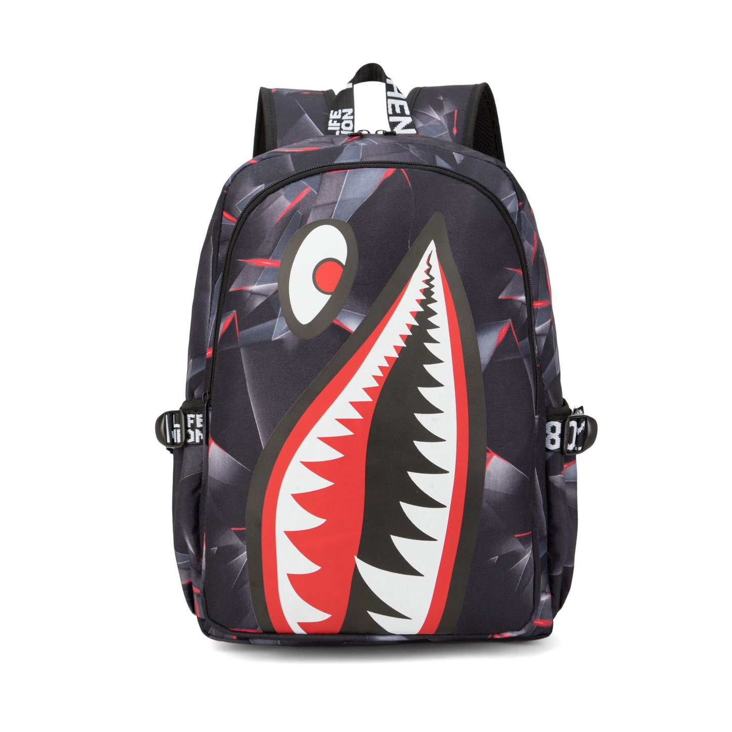 Cross-border Oxford Shark Schoolbag Primary School Grade 4, 5 and 6 Large Capacity Backpack Personalized Simple Backpack for Men