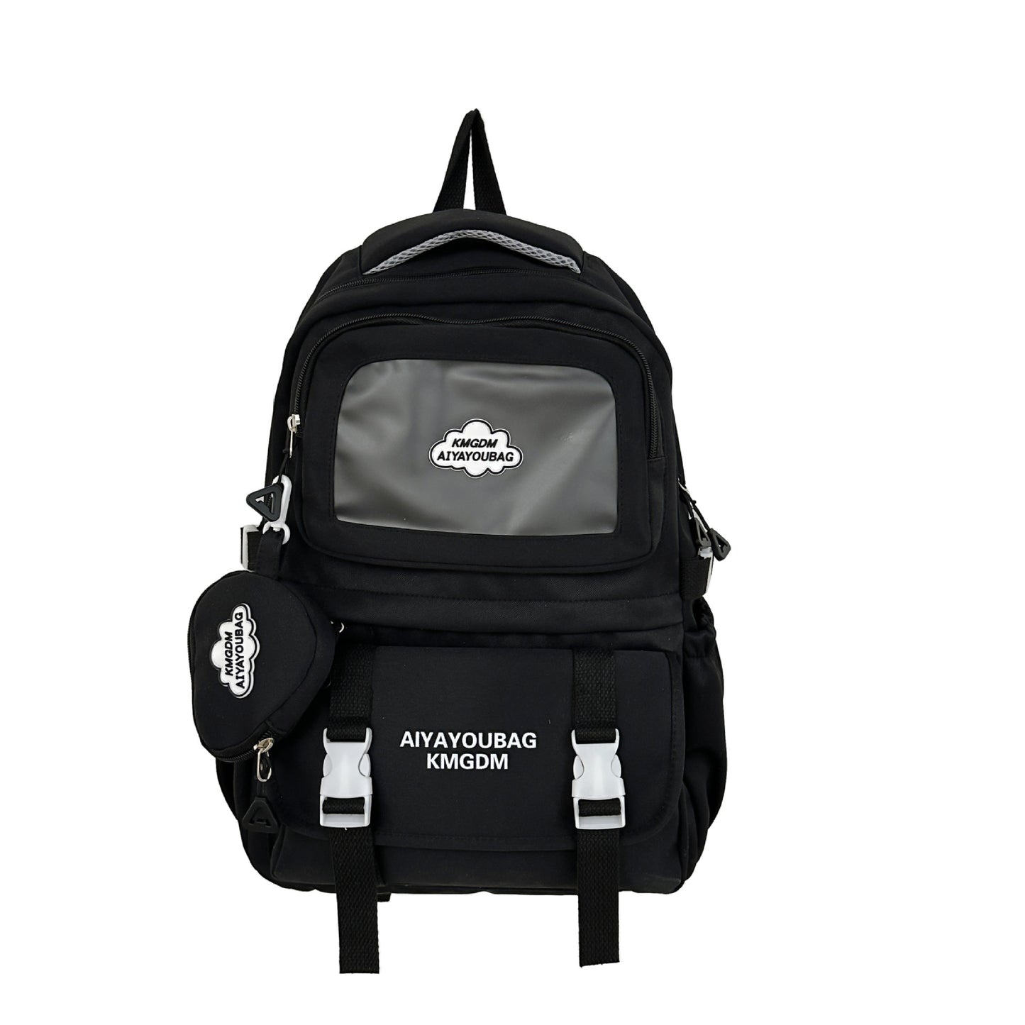 Customized Student Schoolbag Cream Style Cute Backpack Logo Print Computer Bag Junior High School Students Japanese Style Simple Backpack