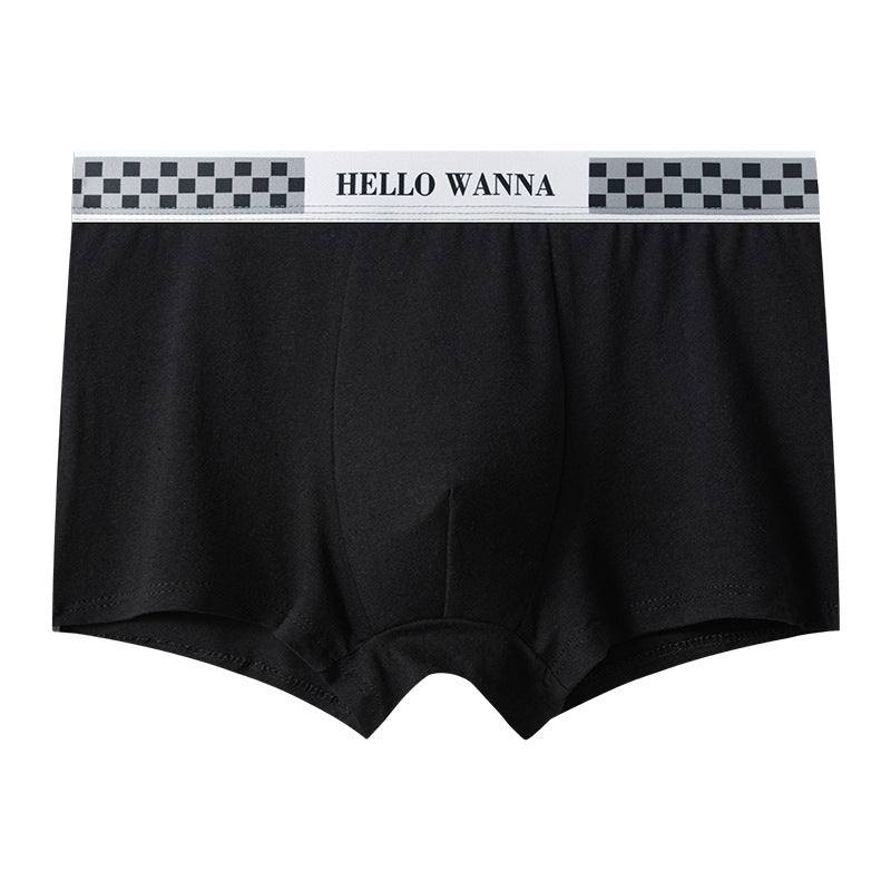 Summer Fashion Men's Underwear Double-Layer Moisture-Absorbent Inner Crotch Breathable Skin-Friendly Comfortable Mid-Waist Boxer Briefs for Men Ready for Sale